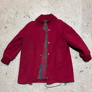 Montgomery-ward Women's Burgundy and Red Coat